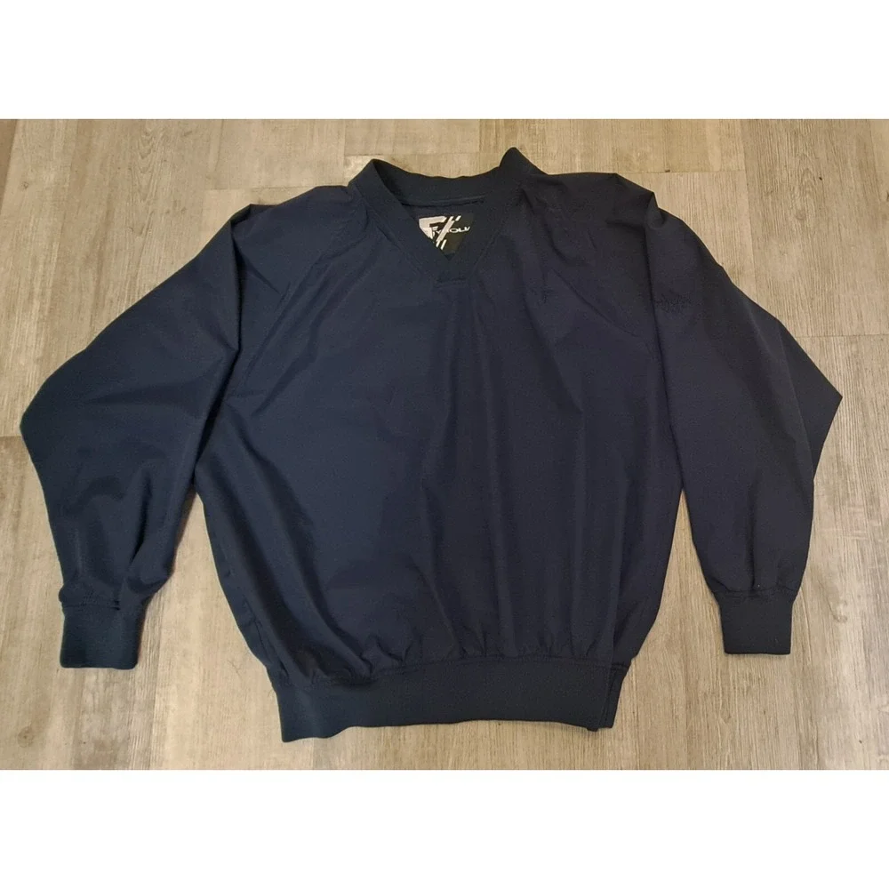 Mens Navy‎ Tyrolia V Neck Pullover Windbreaker